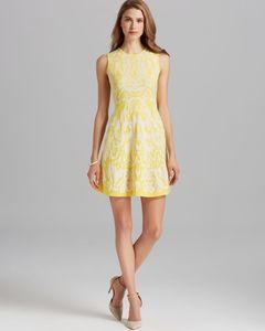 Shoshanna Yellow Short Knit Sleeveless Dress M ($418)